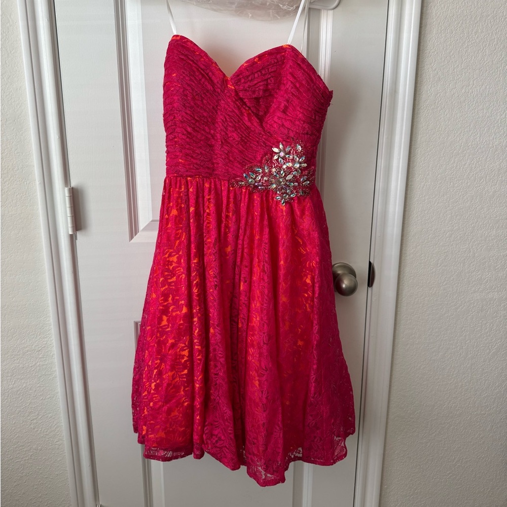 XSCAPE by Joanna Chen Strapless Mini Dress
